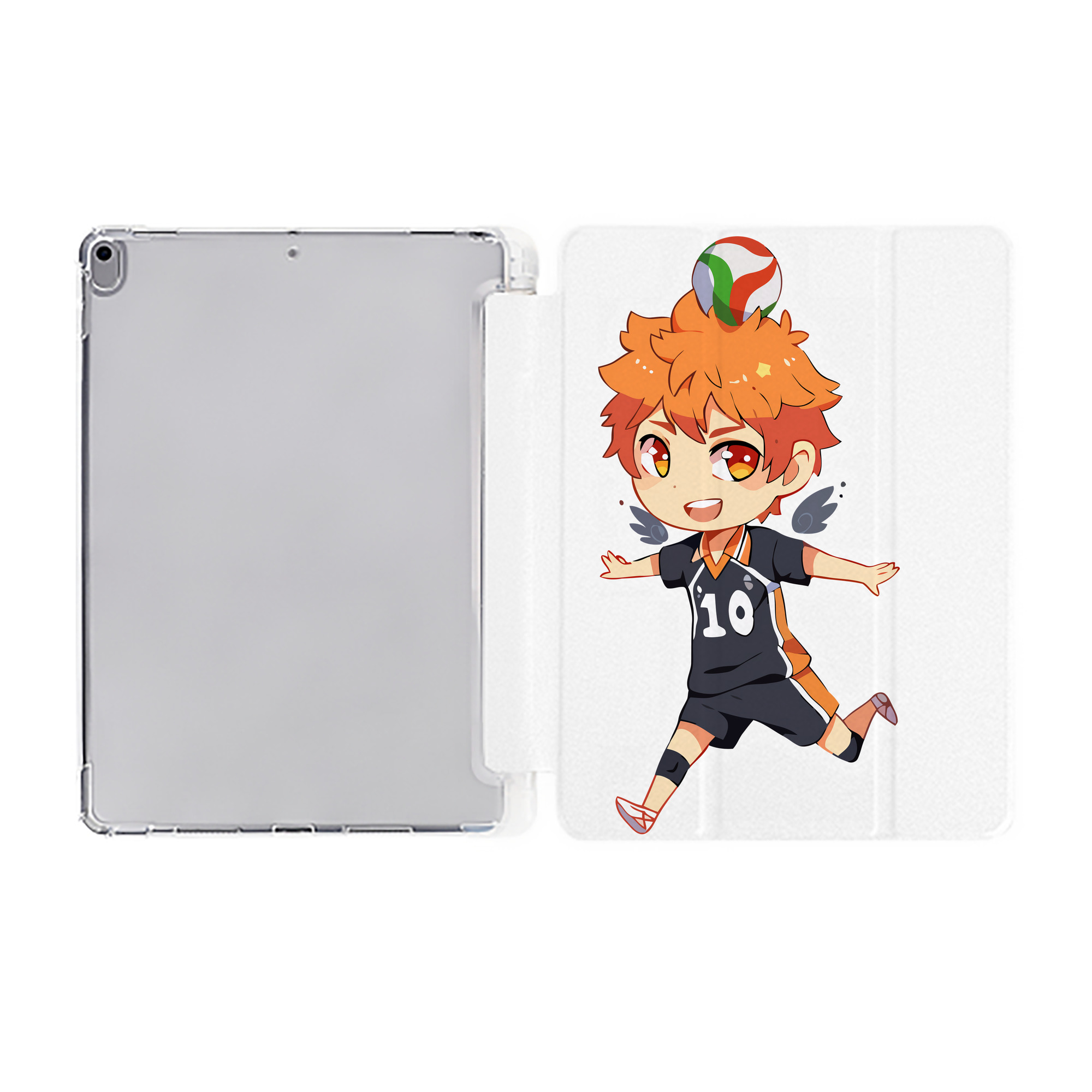 （画像用） ハイキュー!! Haikyu!! IPad ケース ペン収納付き 三つ折りスタンド PUレザー×シリコン 対応機種9.5/10.5/10.9インチ